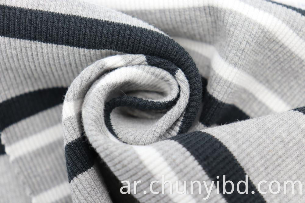 32S Cotton Polyester Spandex Stretch 1x1 Rib Fabric